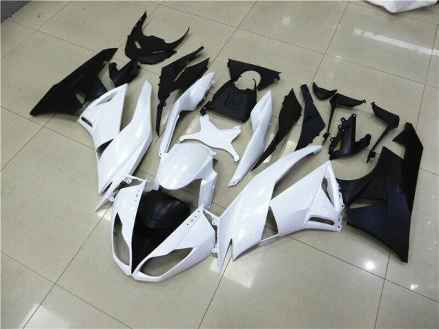 2009-2012 White Kawasaki ZX6R Motorcyle Fairings UK Factory