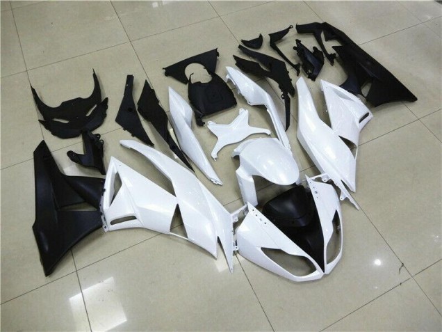 2009-2012 White Kawasaki ZX6R Motorcyle Fairings UK Factory