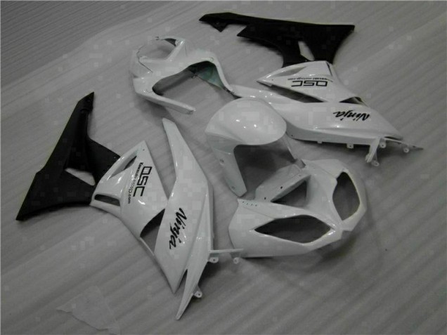 2009-2012 White Black Ninja Kawasaki ZX6R Motorbike Fairings UK Factory