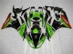 2009-2012 Green Black Red Kawasaki ZX6R Bike Fairing UK Factory