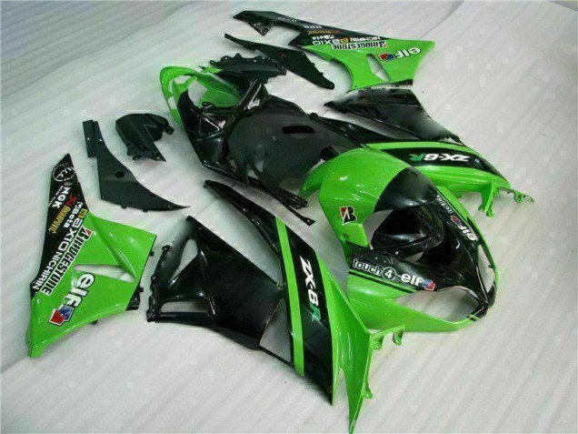 2009-2012 Green Black Kawasaki ZX6R Motor Bike Fairings UK Factory