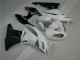 2009-2012 White Black Kawasaki ZX6R Motorcycle Fairings Kits UK Factory