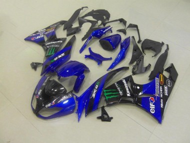 2009-2012 Blue Monster Kawasaki ZX6R Bike Fairing Kit UK Factory