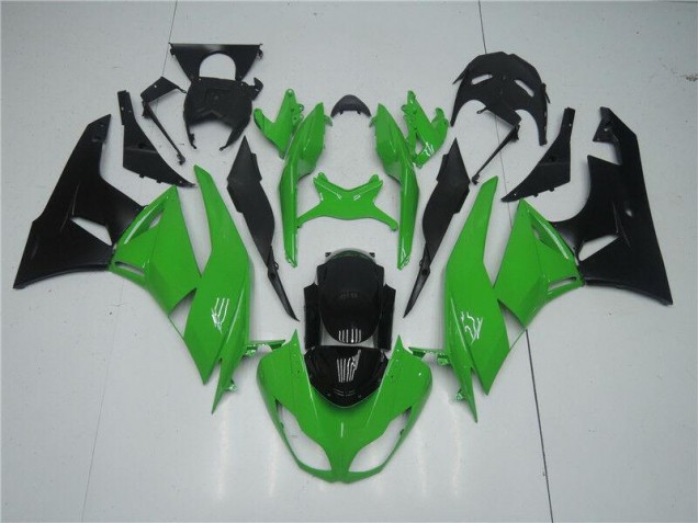 2009-2012 Green Black Kawasaki ZX6R Replacement Motorcycle Fairings UK Factory