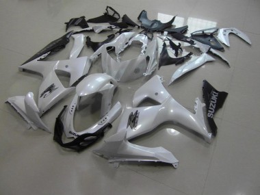 2009-2016 Pearl White and Black Suzuki GSXR 1000 K9 Motorbike Fairings UK Factory