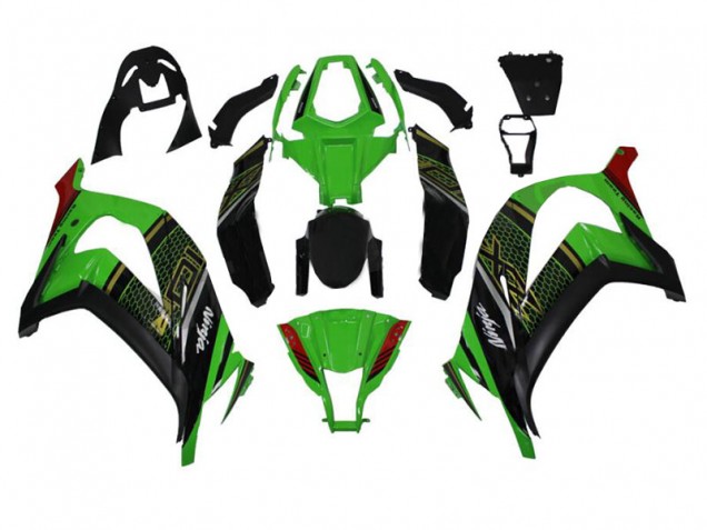 2011-2015 Green Black Kawasaki ZX10R Bike Fairing UK Factory