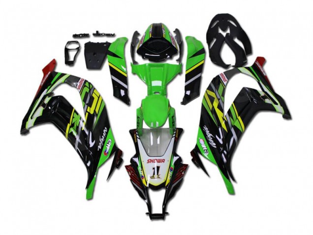 2011-2015 Green Black Kawasaki ZX10R Bike Fairings UK Factory