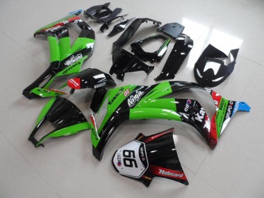 2011-2015 Green Black with Number 66 Kawasaki ZX10R Motorcyle Fairings UK Factory