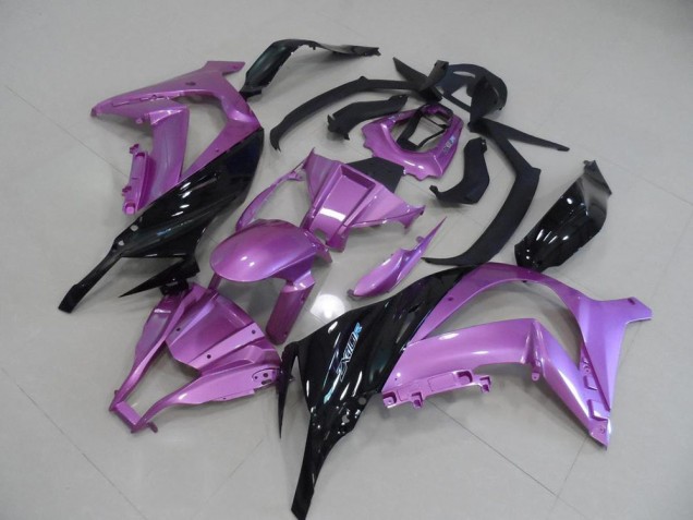 2011-2015 Pink and Black Kawasaki ZX10R Motorcycle Fairings Kit UK Factory