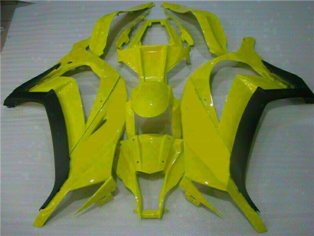 2011-2015 Yellow Kawasaki ZX10R Motorcycle Fairings Kit UK Factory