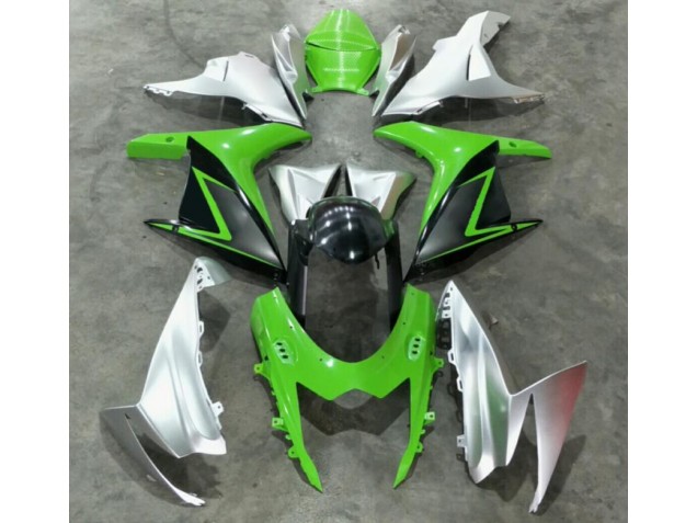 2011-2021 Green Silver Suzuki GSXR 600/750 Bike Fairing Kit UK Factory