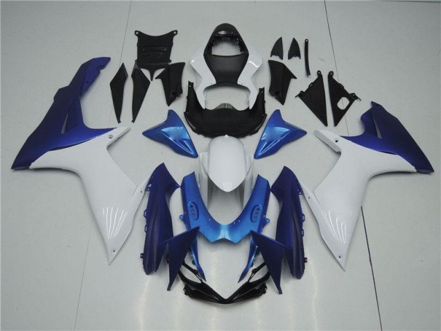 2011-2021 White Blue Suzuki GSXR 600/750 Replacement Fairings UK Factory