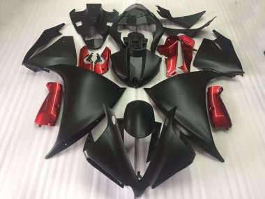 2012-2014 Matte Black Glossy Red Yamaha YZF R1 Moto Fairings UK Factory