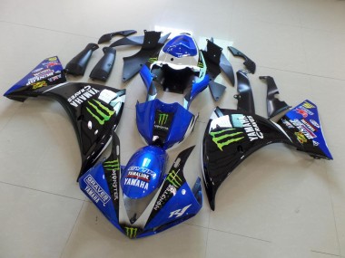 2012-2014 Blue Black Monster Yamaha YZF R1 Motorbike Fairing UK Factory