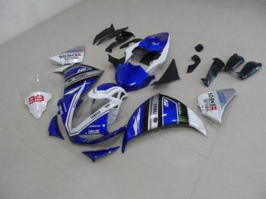 2012-2014 Blue White Yamaha YZF R1 Bike Fairing UK Factory