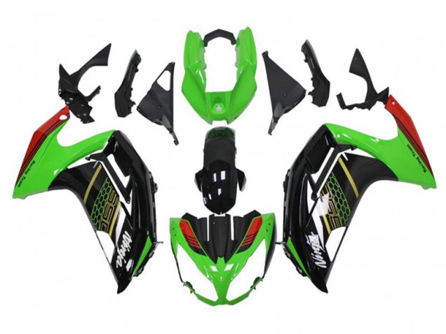 2012-2016 Green Black Kawasaki EX650 Motorbike Fairing UK Factory