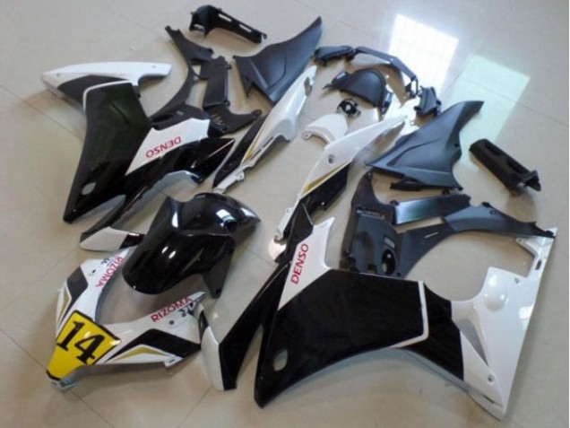 2013-2015 Black White Denso Rizoma 14 Honda CBR500RR Bike Fairings UK Factory