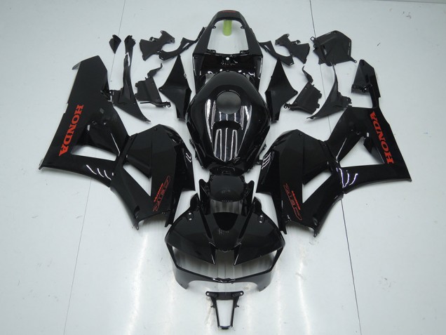 2013-2021 Glossy Black with Red Sticker Honda CBR600RR Motorcycle Fairings Kit UK Factory