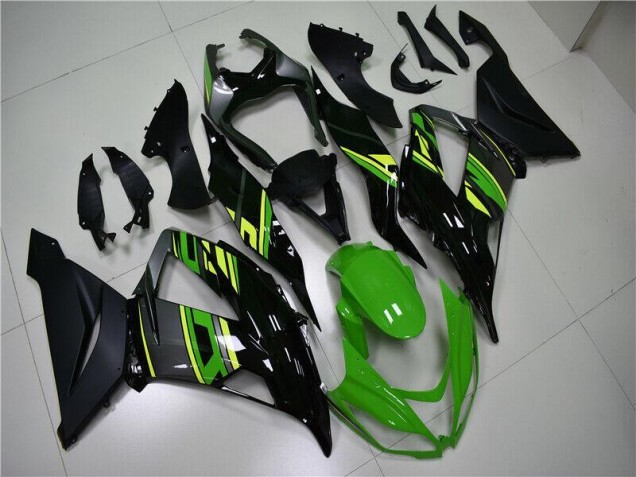 2013-2018 Green Black Kawasaki ZX6R Replacement Fairings UK Factory