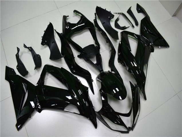 2013-2018 Glossy Black Kawasaki ZX6R Motorcycle Fairings Kit UK Factory