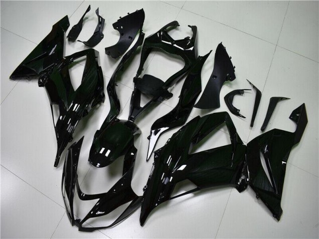 2013-2018 Glossy Black Kawasaki ZX6R Motorcycle Fairings Kit UK Factory