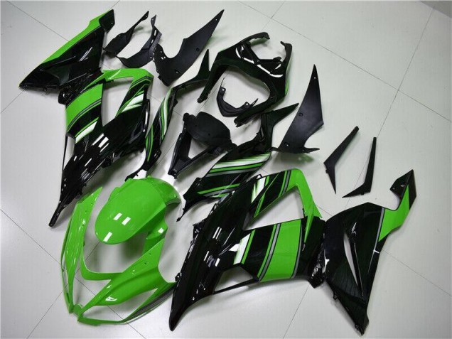 2013-2018 Green Black Kawasaki ZX6R Motorcycle Fairings UK Factory