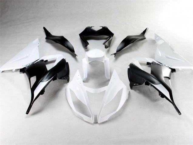 2013-2018 White Black Kawasaki ZX6R Motorbike Fairings UK Factory