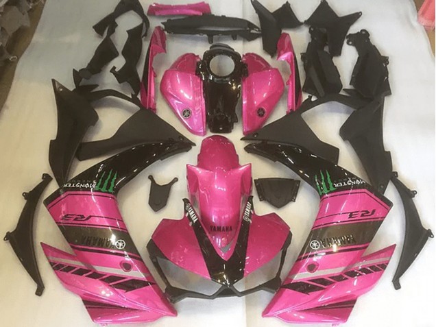 2015-2022 Pink and Black Yamaha YZF R3 Replacement Fairings UK Factory