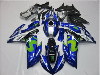 2015-2022 Movistar Yamaha YZF R3 Motorcycle Replacement Fairings UK Factory