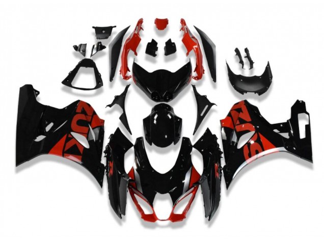 2017-2021 Black Red Suzuki GSXR 1000 Motorcycle Fairings Kit UK Factory