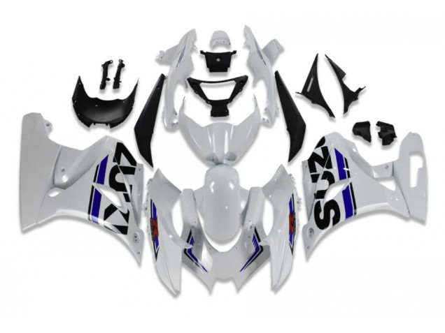 2017-2021 White Blue Suzuki GSXR 1000 Motorcycle Fairings UK Factory