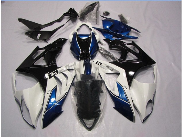 2009-2014 White Blue BMW S1000RR Replacement Fairings UK Factory