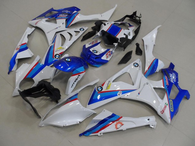 2009-2014 Blue White BMW S1000RR Motorcycle Fairing Kit UK Factory