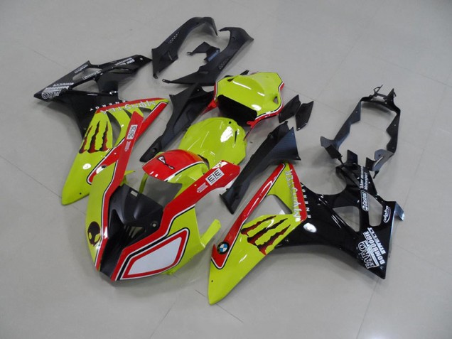 2009-2014 Green Red Monster BMW S1000RR Bike Fairings UK Factory