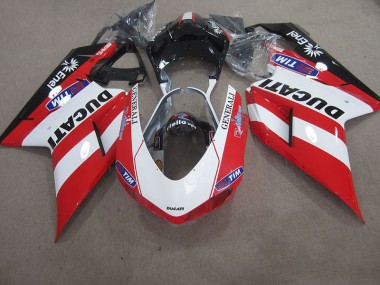 2007-2014 Red White Generali Tim Ducati 1098 Motorcycle Fairings Kit UK Factory