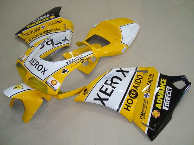 1993-2005 Yellow White Xerox Ducati 748 916 996 996S Replacement Motorcycle Fairings UK Factory