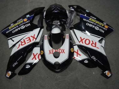 2005-2006 Black White Xerox Ducati 749 Motorcycle Replacement Fairings UK Factory