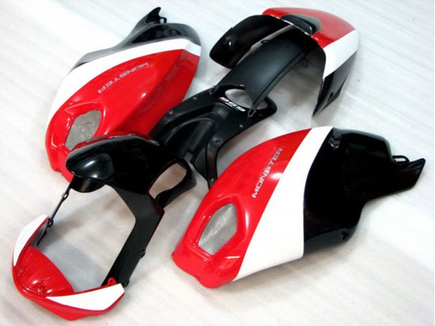 2008-2012 Black Red White Monster Ducati Monster 696 Motorcyle Fairings UK Factory