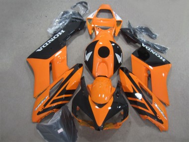 2004-2005 Black Orange Honda CBR1000RR Motorbike Fairing Kits UK Factory