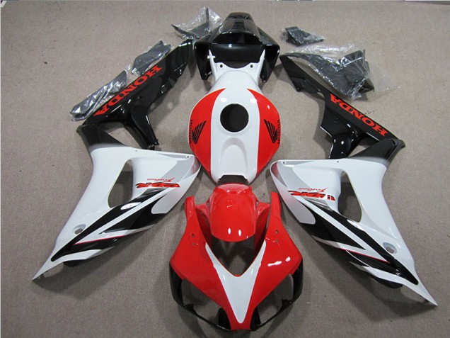 2006-2007 Black White Red Fireblade Honda CBR1000RR Motorcycle Fairings Kits UK Factory