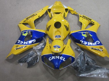 2006-2007 Yellow Blue Camel Honda CBR1000RR Motorcyle Fairings UK Factory