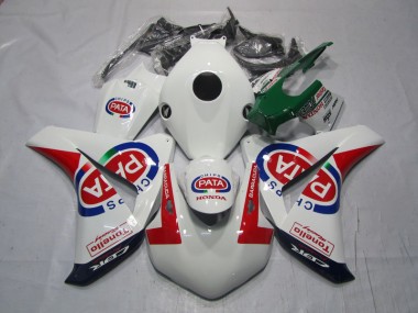 2008-2011 White Red PATA Honda CBR1000RR Bike Fairing Kit UK Factory