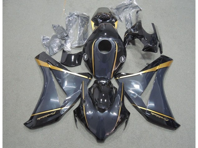 2008-2011 Black Gold Fireblade Honda CBR1000RR Motorbike Fairing Kits UK Factory