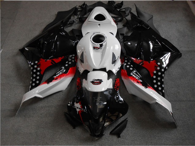 2009-2012 Black White Red Honda CBR600RR Motorbike Fairing Kits UK Factory