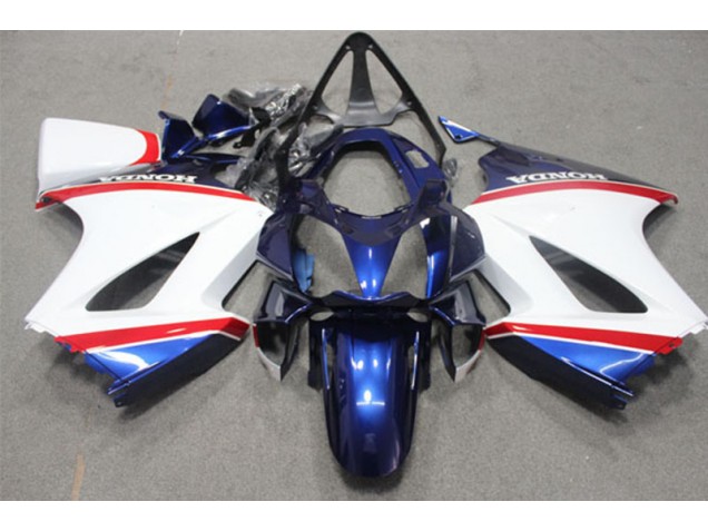 2002-2013 Blue White Honda VFR800 Motorcycle Fairings UK Factory