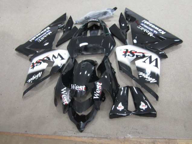 2003-2005 Black West Ninja Kawasaki ZX10R Motorbike Fairing Kits UK Factory