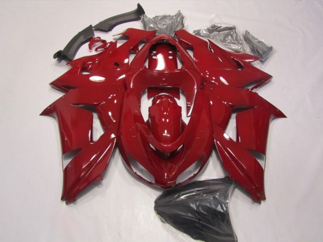 2006-2007 Red Kawasaki ZX10R Replacement Fairings UK Factory