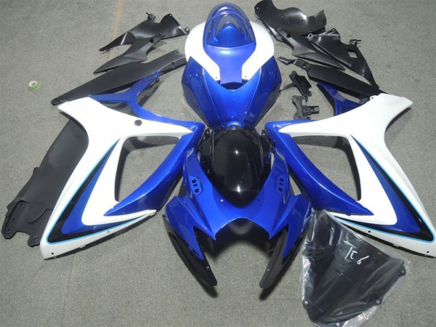 2006-2007 Blue White Kawasaki ZX10R Bike Fairings UK Factory