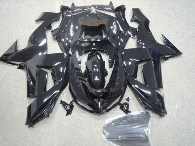 2006-2007 Black Kawasaki ZX10R Replacement Motorcycle Fairings UK Factory