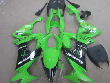 2008-2010 Green Black Monster Kawasaki ZX10R Motor Bike Fairings UK Factory